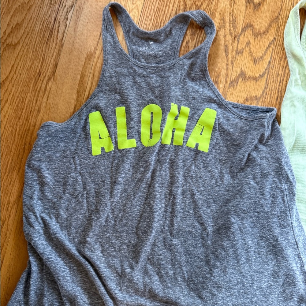 Small Women's Tank Tops - Gray, Light Green, Aqua - Picture 2 of 4